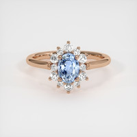 1.12 Ct. Sapphire Ring, 18K Rose Gold 1