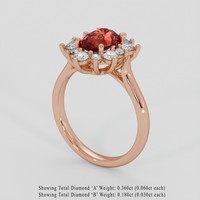 1.52 Ct. Padparadscha Sapphire Ring, 18K Rose Gold 2