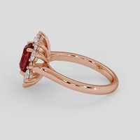 1.52 Ct. Padparadscha Sapphire Ring, 18K Rose Gold 4