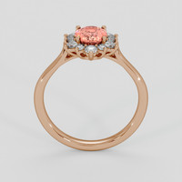 1.08 Ct. Padparadscha Sapphire Ring, 18K Rose Gold 3
