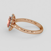 1.08 Ct. Padparadscha Sapphire Ring, 18K Rose Gold 4