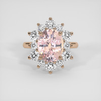 4.13 Ct. Padparadscha Sapphire Ring, 18K Rose Gold 1