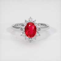 1.22 Ct. Ruby Ring, 10K White Gold 1