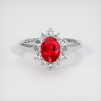 1.44 Ct. Ruby Ring, 10K White Gold 1