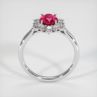 1.32 Ct. Purplish Red Ruby Ring, 10K White Gold 3