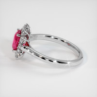 1.32 Ct. Purplish Red Ruby Ring, 10K White Gold 4