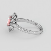 1.17 Ct. Pink Sapphire Ring, 14K White Gold 4