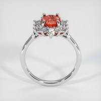 1.41 Ct. Padparadscha Sapphire Ring, 14K White Gold 3