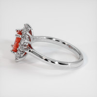 1.41 Ct. Padparadscha Sapphire Ring, 14K White Gold 4