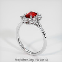 Ruby Ring 0.90 Ct., 14K White Gold Preview