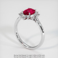 1.68 Ct. Ruby Ring, 14K White Gold 2