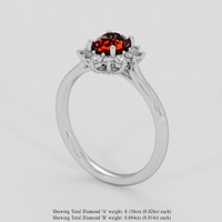 0.87 Ct. Ruby Ring, 14K White Gold 2