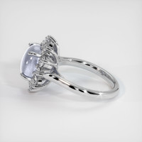 7.83 Ct. Bluish Grey Sapphire Ring, 14K White Gold 4