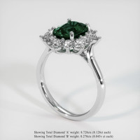 3.01 Ct. Bi Color Sapphire Ring, 14K White Gold 2