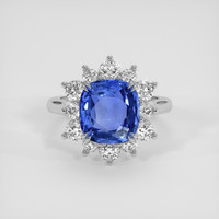 4.69 Ct. Blue Sapphire Ring, 18K White Gold 1