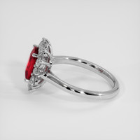 2.01 Ct. Ruby Ring, 18K White Gold 4