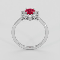 0.76 Ct. Ruby Ring, 18K White Gold 3