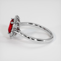 1.22 Ct. Ruby Ring, 18K White Gold 4