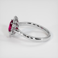 0.74 Ct. Ruby Ring, 18K White Gold 4
