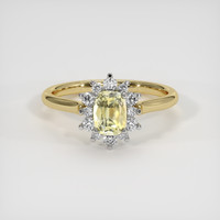 0.86 Ct. Sapphire Ring, 14K White & Yellow 1