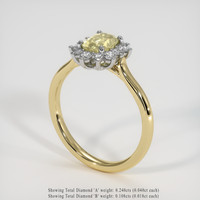 0.86 Ct. Sapphire Ring, 14K White & Yellow 2