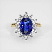 4.43 Ct. Sapphire Ring, 18K White & Yellow 1