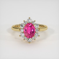 2.28 Ct. Pink Sapphire Ring, 10K Yellow Gold 1