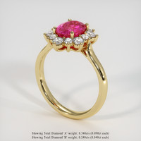 2.28 Ct. Pink Sapphire Ring, 10K Yellow Gold 2