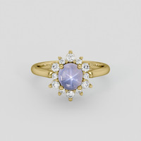1.68 Ct. White Sapphire Ring, 10K Yellow Gold 1