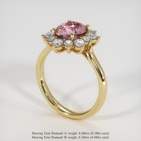 2.54 Ct. Pink Sapphire Ring, 10K Yellow Gold 2