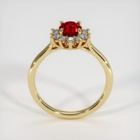 0.99 Ct. Ruby Ring, 14K Yellow Gold 3