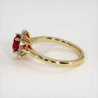 0.99 Ct. Ruby Ring, 14K Yellow Gold 4