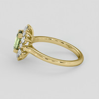 1.06 Ct. Yellowish Green Sapphire Ring, 14K Yellow Gold 4