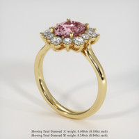 2.54 Ct. Pink Sapphire Ring, 14K Yellow Gold 2