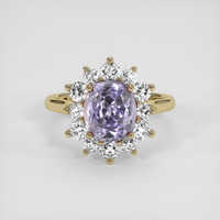 3.10 Ct. Purple Sapphire Ring, 14K Yellow Gold 1