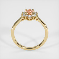 0.76 Ct. Peach Sapphire Ring, 14K Yellow Gold 3