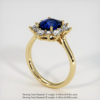 1.99 Ct. Blue Sapphire Ring, 18K Yellow Gold 2