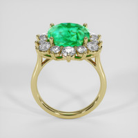6.56 Ct. Emerald Ring, 18K Yellow Gold 3