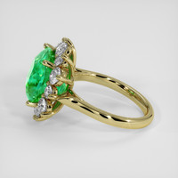 6.56 Ct. Emerald Ring, 18K Yellow Gold 4