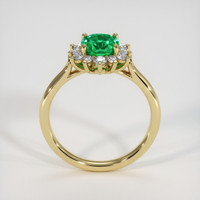 0.93 Ct. Emerald Ring, 18K Yellow Gold 3