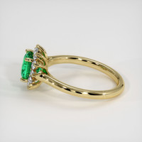 0.93 Ct. Emerald Ring, 18K Yellow Gold 4