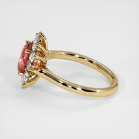 2.06 Ct. Padparadscha Sapphire Ring, 18K Yellow Gold 4