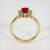 0.99 Ct. Ruby Ring, 18K Yellow Gold 3