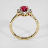 1.39 Ct. Pinkish Red Ruby Ring, 18K Yellow Gold 3