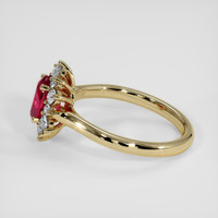 1.39 Ct. Pinkish Red Ruby Ring, 18K Yellow Gold 4