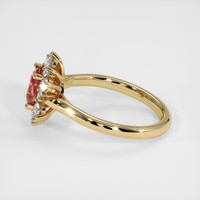 1.04 Ct. Padparadscha Sapphire Ring, 18K Yellow Gold 4