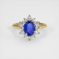 1.53 Ct. Sapphire Ring, 18K Yellow Gold 1