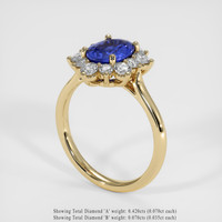 1.53 Ct. Sapphire Ring, 18K Yellow Gold 2