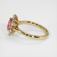 1.08 Ct. Padparadscha Sapphire Ring, 18K Yellow Gold 4