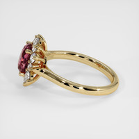 1.74 Ct. Reddish Pink Sapphire Ring, 18K Yellow Gold 4